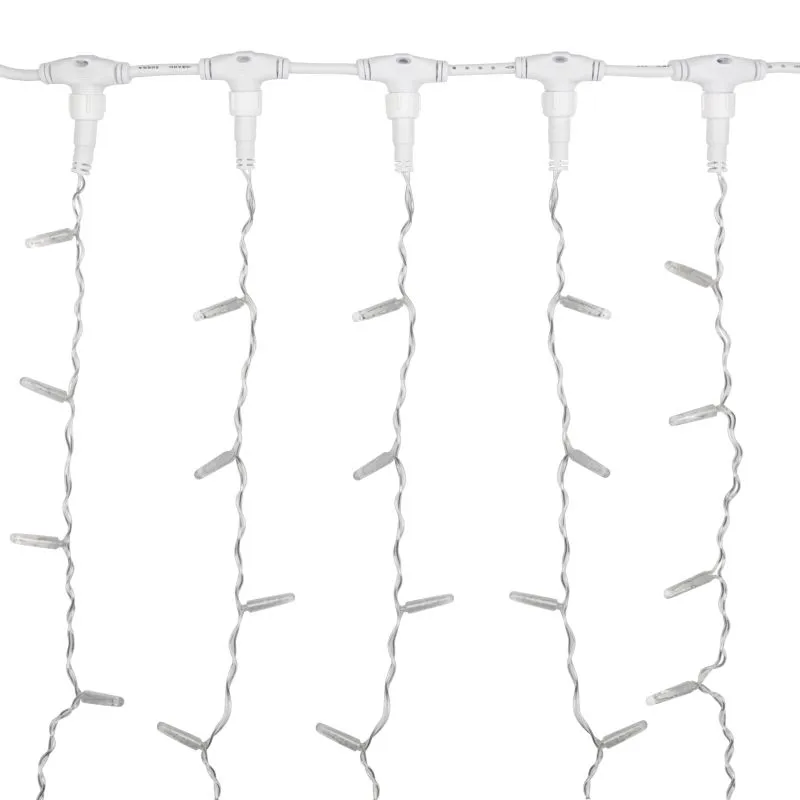 Гирлянда Светодиодный Дождь 2х1,5м, постоянное свечение, прозрачный провод, 230 В, диоды СИНИЕ - Фото 3