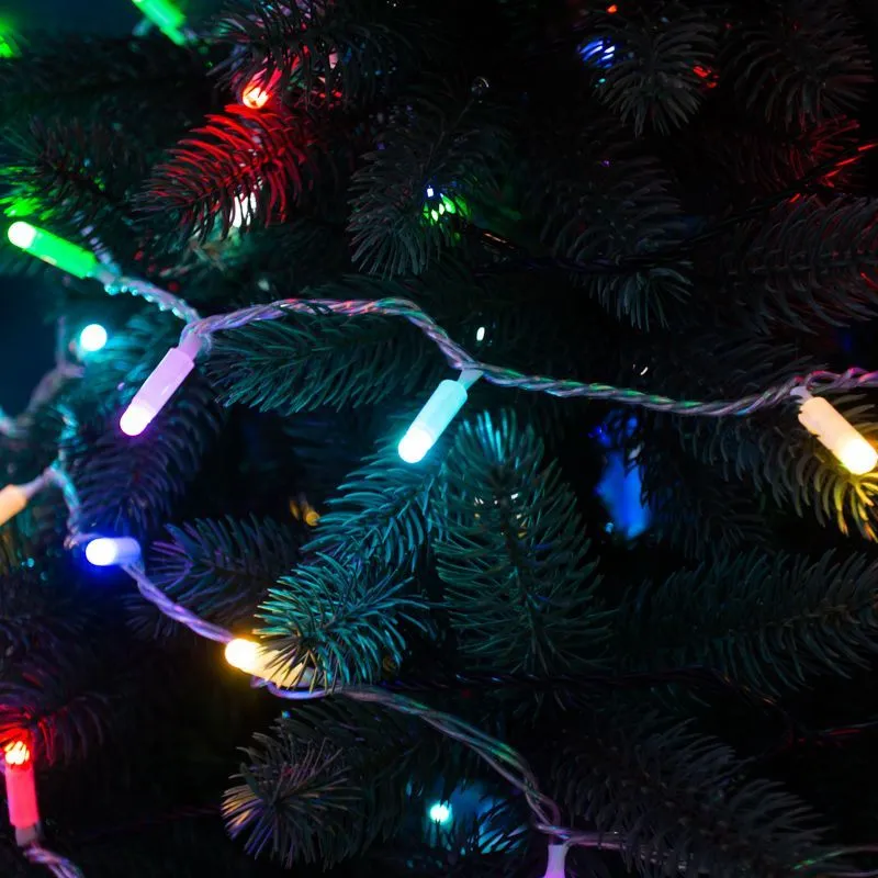 Гирлянда светодиодная Нить 10м 100 LED RGB прозрачный ПВХ IP65 свечение с динамикой 230В соединяется NEON-NIGHT нужен контроллер 245-908 245-409