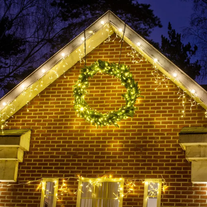 Гирлянда Belt-Light 2 жилы, 100м, шаг 15см, 667 патронов E27, IP65, белый провод NEON-NIGHT - Фото 2