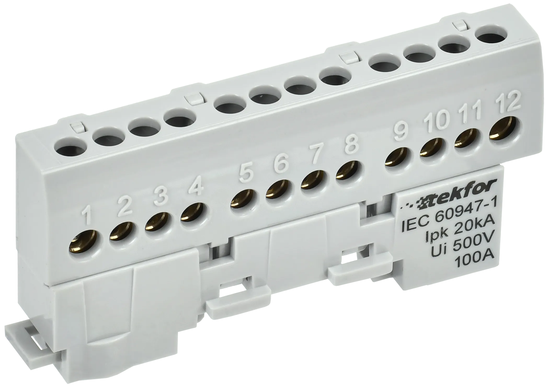 TEKFOR Шина L "фаза" изолированная на универсальном держателе 6х9-12-Ср IEK TF-NN10-12-KL-K03