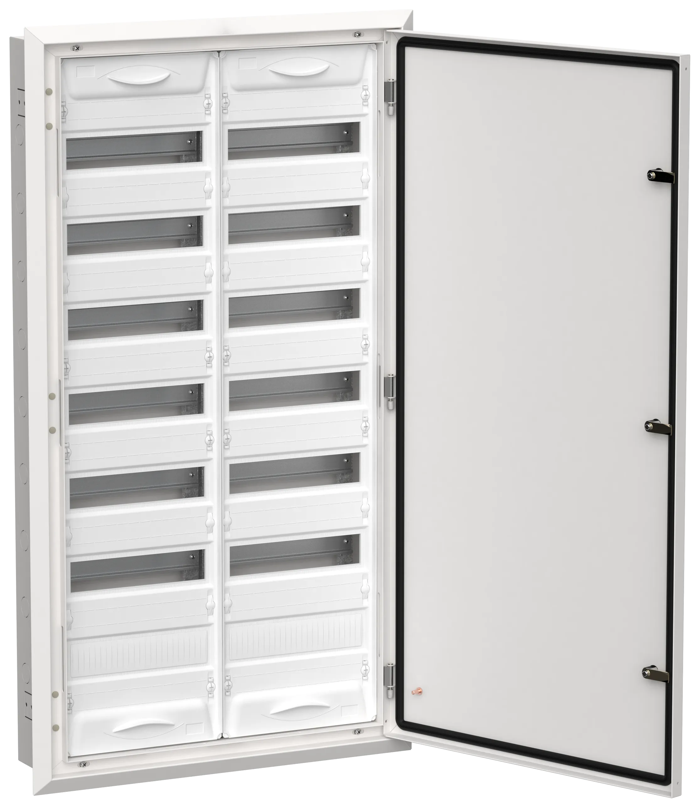 TITAN 5 Корпус металлический ЩРв-168 (2х84) 1130х625х130мм IP31 белый (одна дверь) IEK TI5-50-V-2X084-31