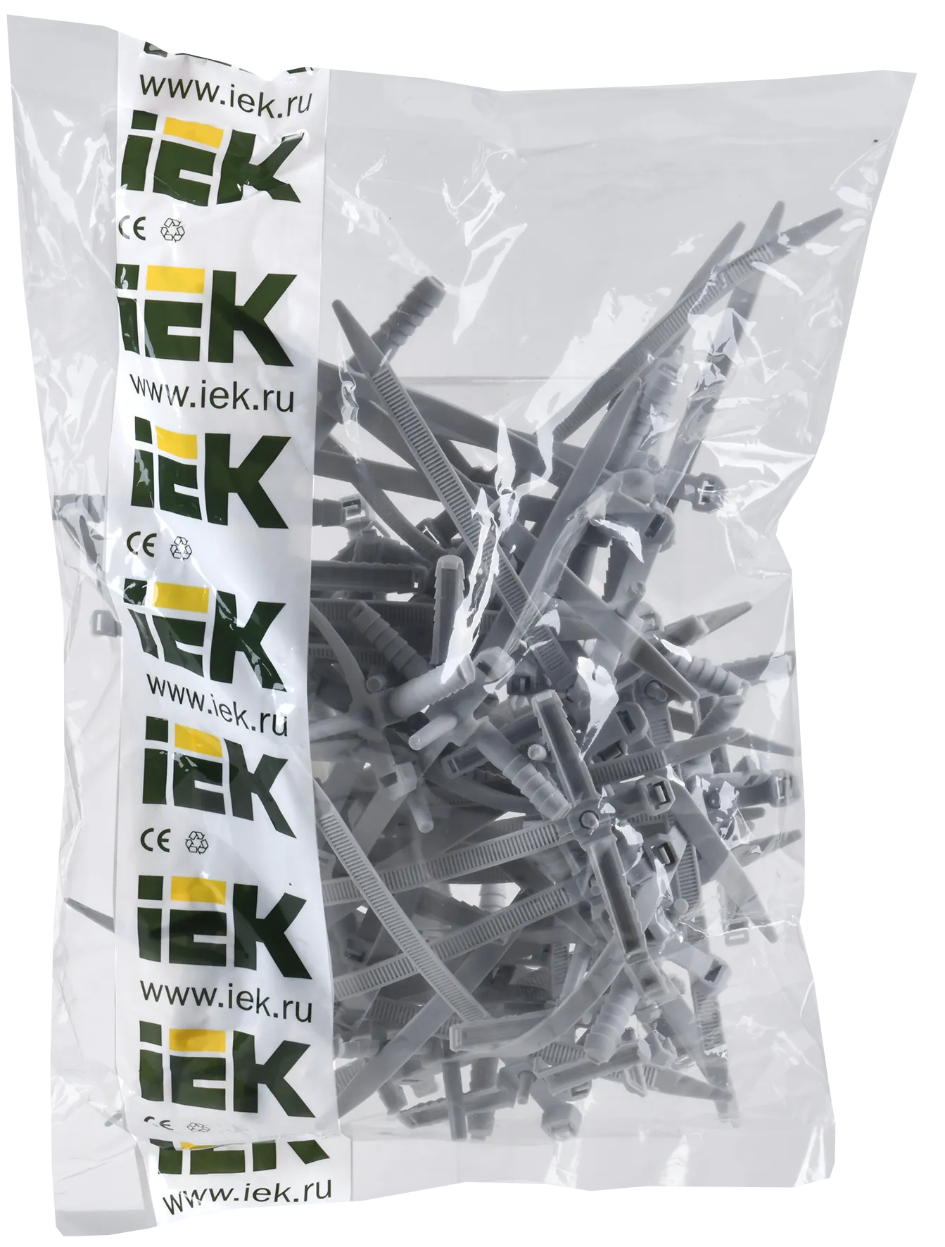 Хомут дюбельный ХД 7х150 сер (50шт/упак) IEK - Фото 2