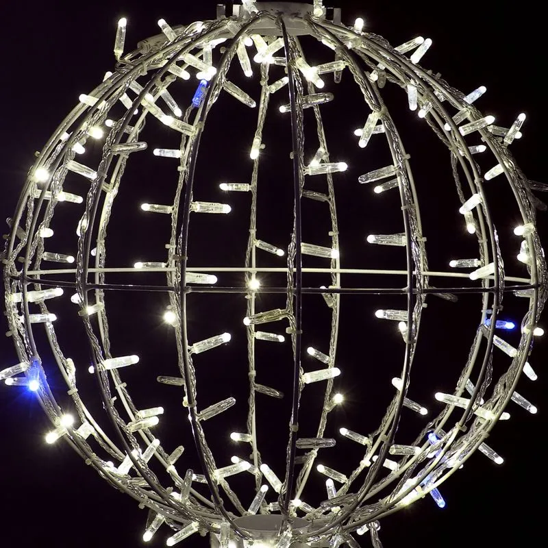 Светодиодная фигура Шар диаметр 50см 200 LED ТЕПЛЫЙ БЕЛЫЙ эффект мерцания 230В NEON-NIGHT - Фото 2