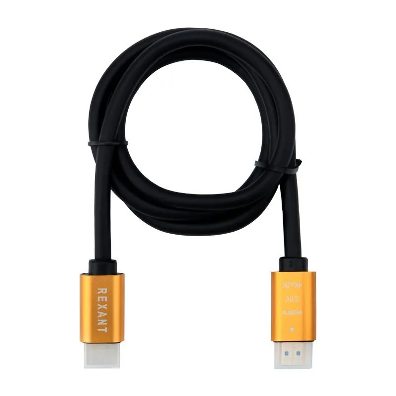 Кабель HDMI - HDMI 2.0, 1м, Gold REXANT 17-6102