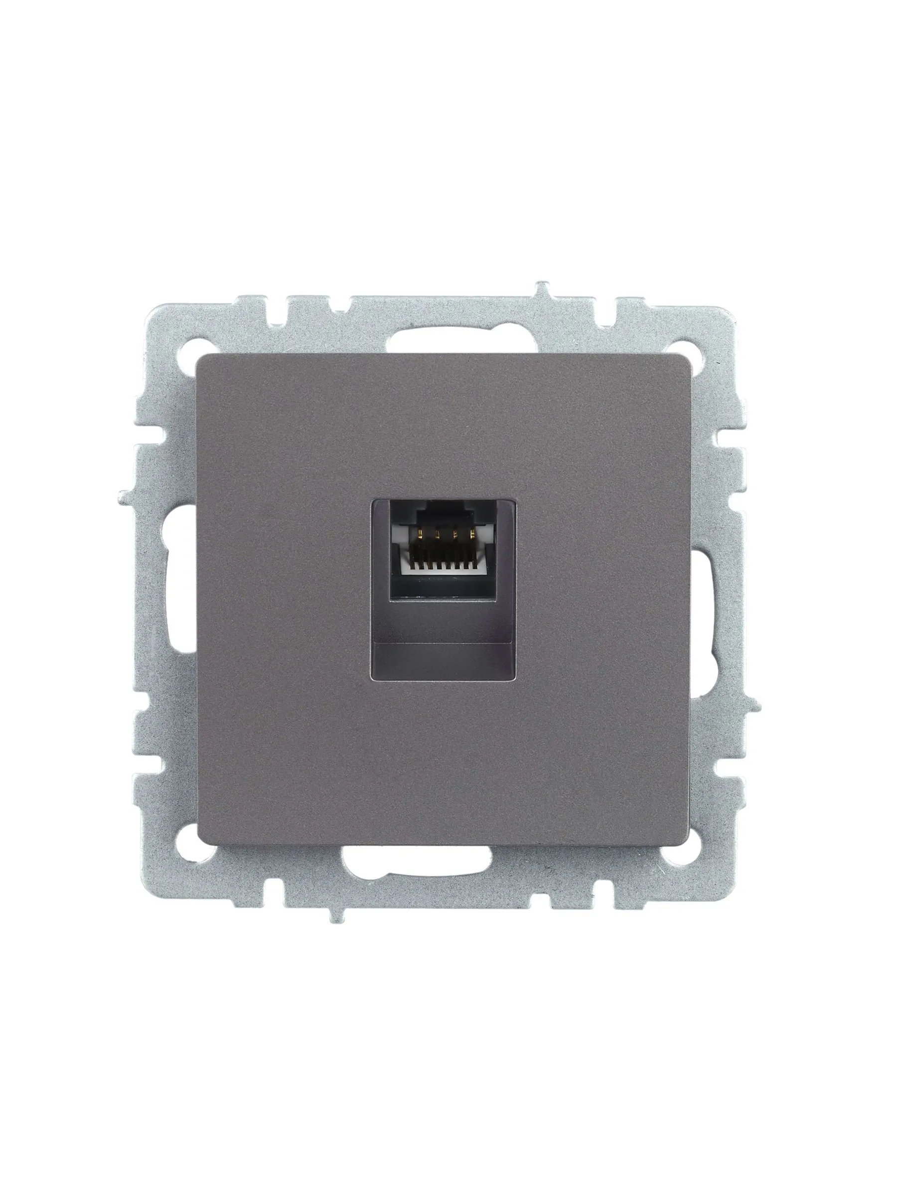 BRITE Розетка компьютерная RJ45 кат.5E РК10-БрС сталь IEK - Фото 8