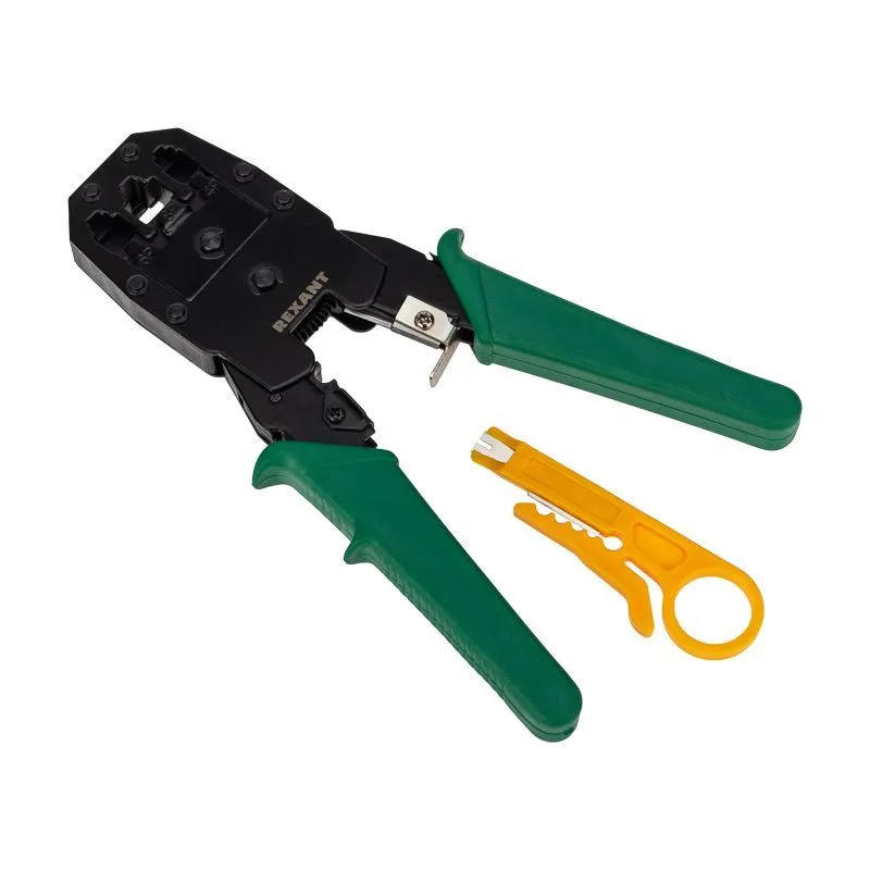 Кримпер HT-200 для обжима 8P8C, 6P6C, 4P4C, заделка витой пары REXANT 12-3441