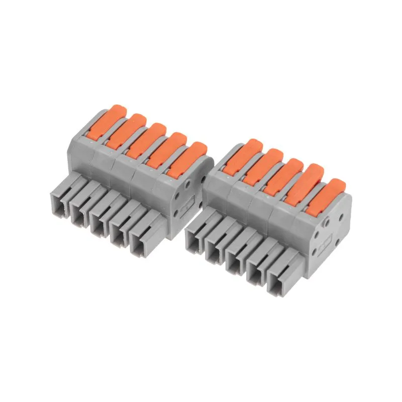 Клемма СМК 222-425R проходная разъемная 5 полюсов серая 0,2-2,5/4мм² (20 шт/уп) REXANT - Фото 5