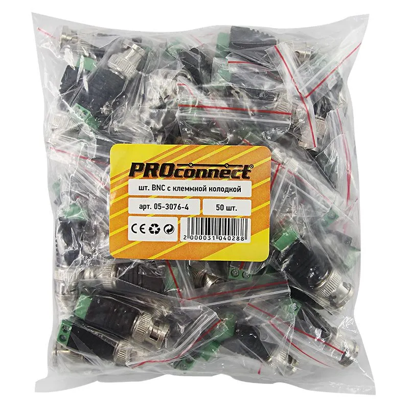 Разъем BNC штекер с клеммной колодкой PROconnect - Фото 2