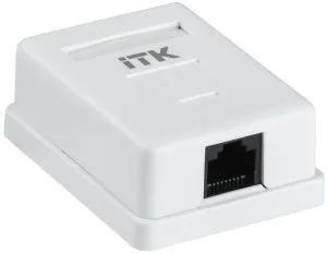 ITK Настенная информационная розетка RJ45 кат.6 UTP 1-порт CS2-1C06U-12