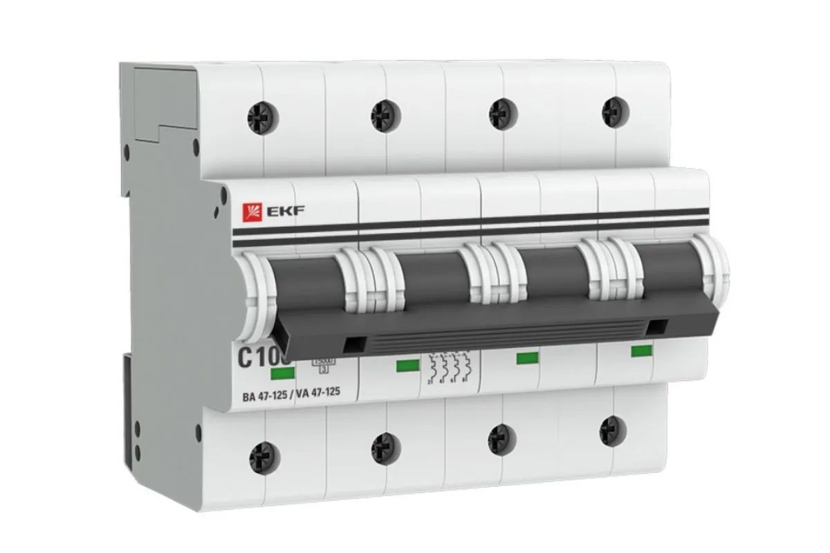 Авт. выкл. 4P 100А (C) 15кА ВА 47-125 EKF PROxima