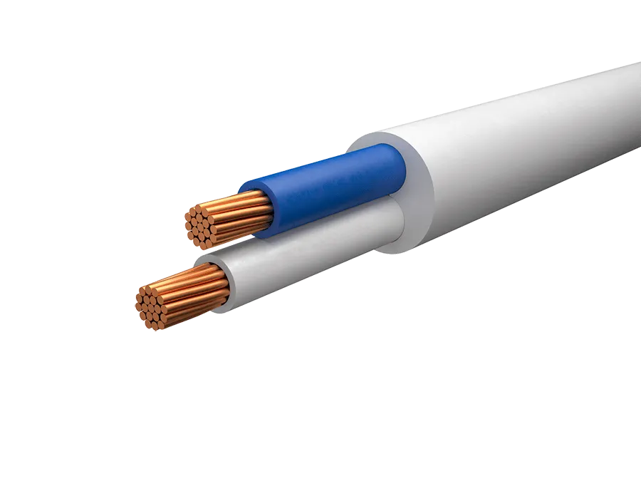 Провод ПВС-Т 2х0,5 бел (200м) Автопровод