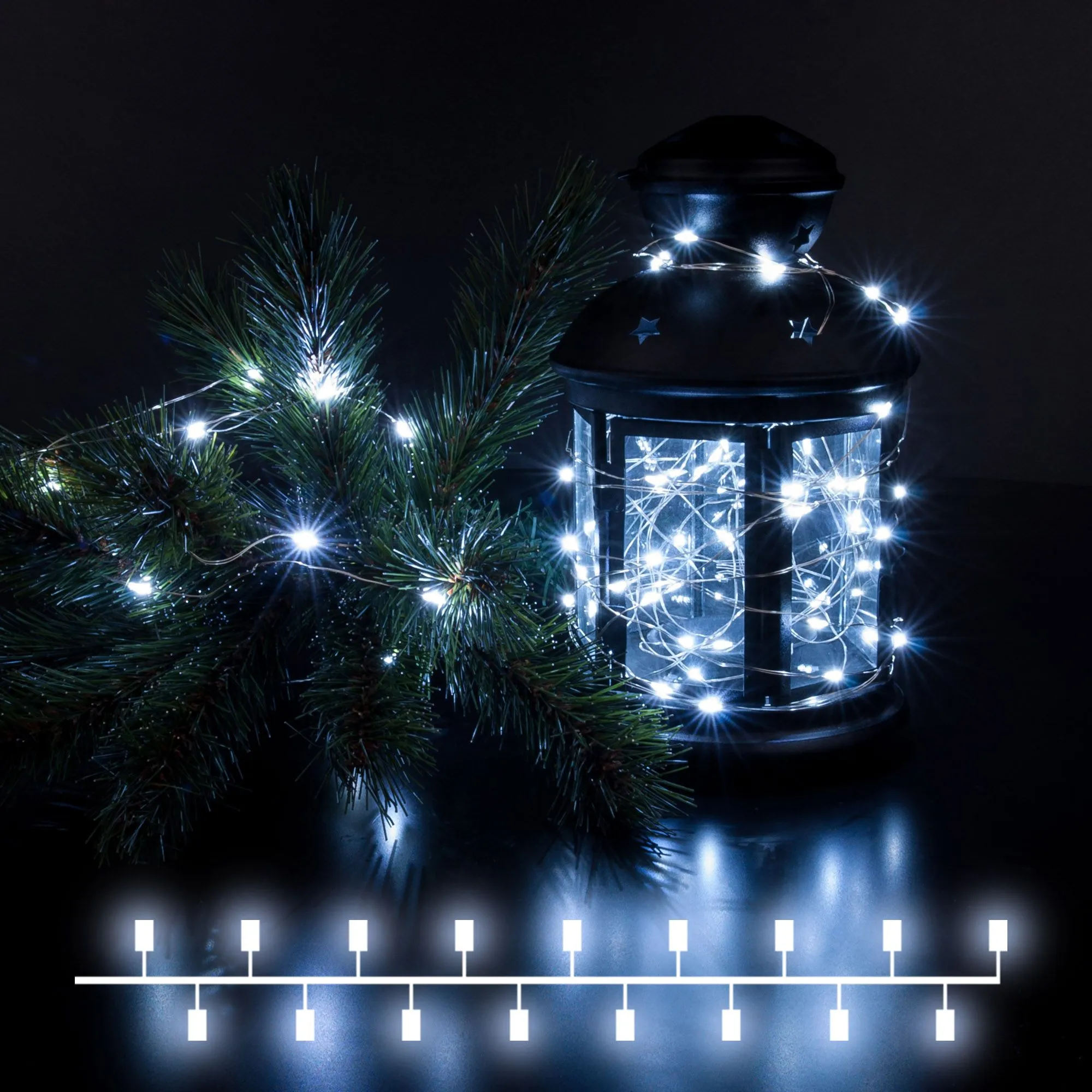 Светодиодная гирлянда нить "Роса" белый 10м IP20 400-008 Elektrostandard Eurosvet