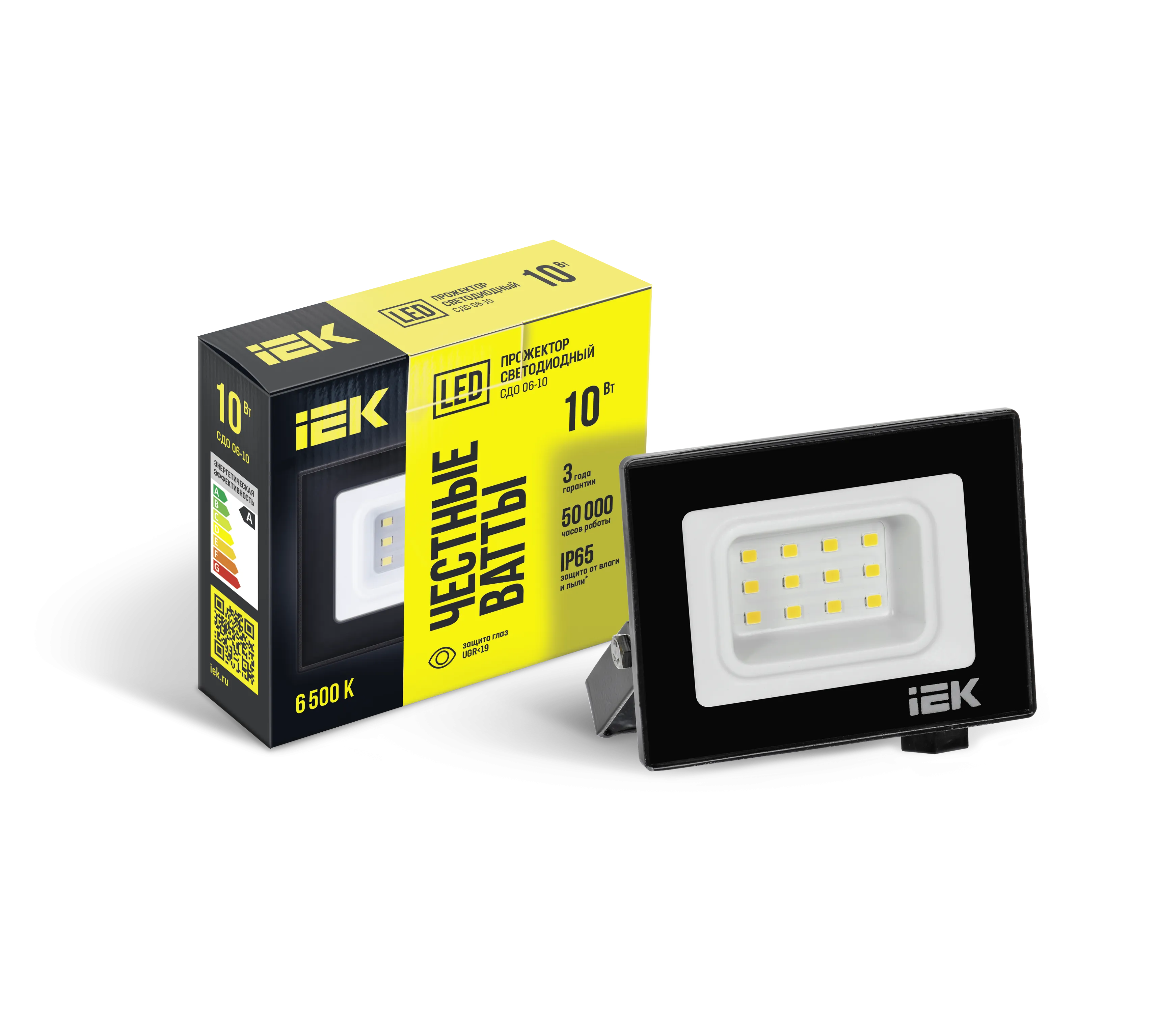 Прожектор светодиодный СДО 06-10 IP65 6500K черный IEK LPDO601-10-65-K02