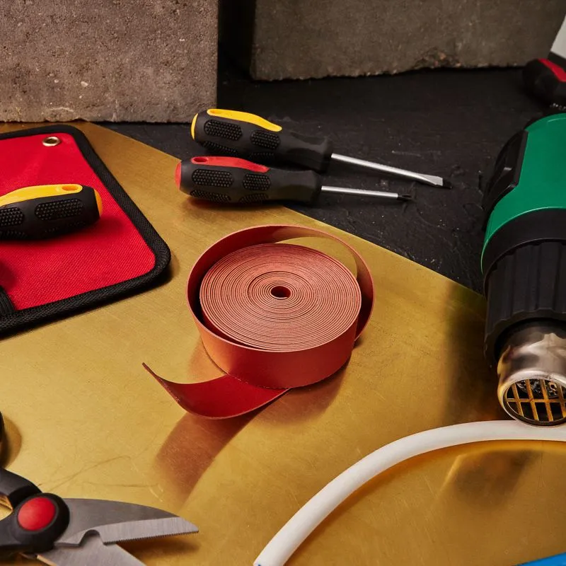 Термоусаживаемая лента с клеевым слоем 25х1,0 мм, красная, ролик 5м, ТЛ-1,0 REXANT - Фото 2