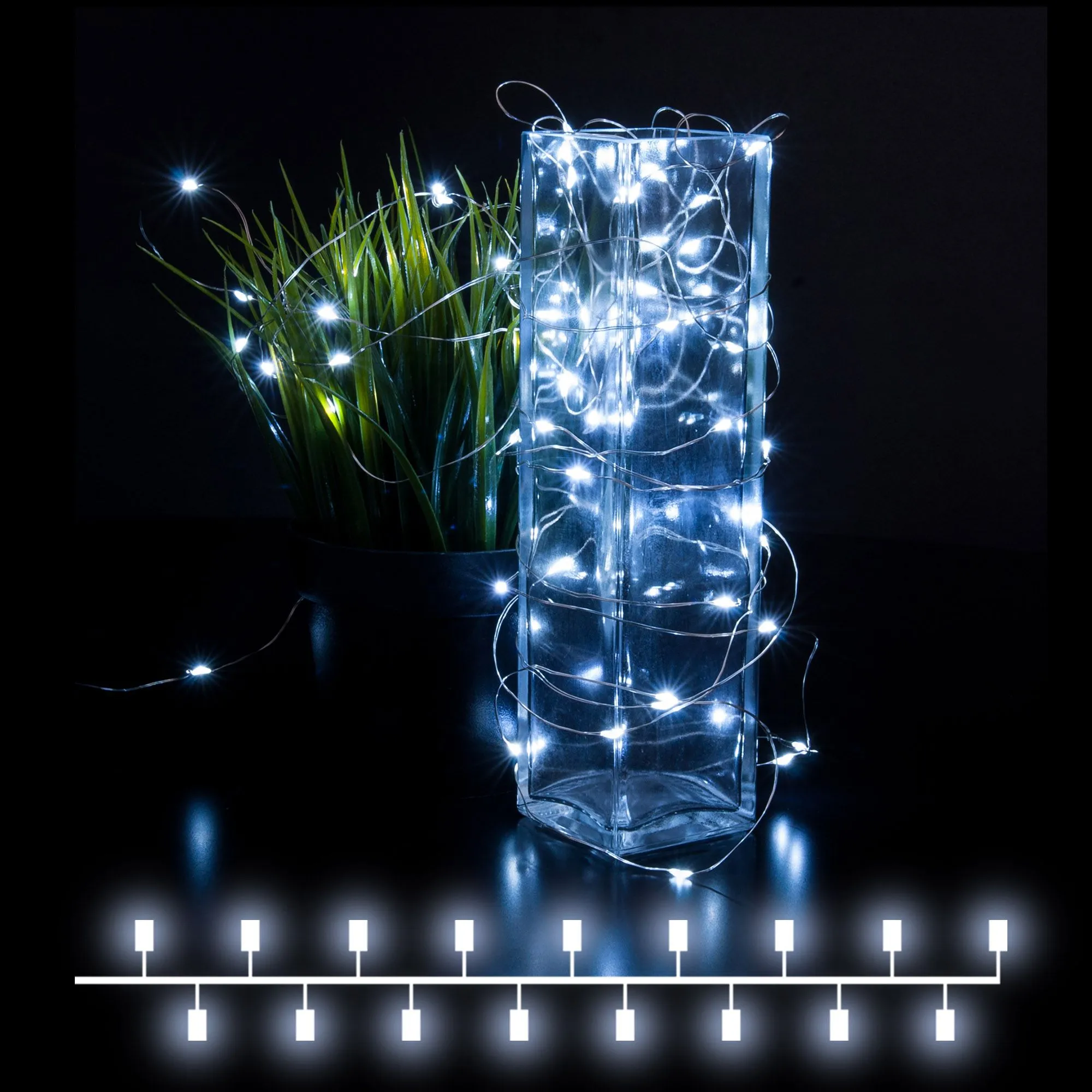 Гирлянда нить "Роса" белый 5м IP20 400-007 Elektrostandard Eurosvet