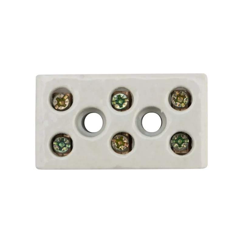 Клемма керамическая винтовая КВ 16 мм² 3 пары контактов с крепежным отверстием REXANT (45 шт./уп.) - Фото 3