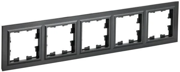 BRITE Рамка 5-местная РУ-5-БрЧ черный IEK BR-M52-K02