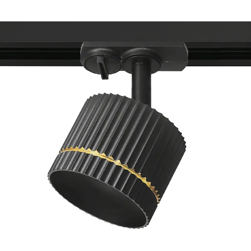 Трековый светильник WOLTA WTL-GX53/18BG NIMB под лампу GX53 Чёрный/золото  D85x70