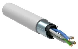 Кабель витая пара F/UTP кат.5E 24AWG 2 пары LSZH INDOOR 1м белый GENERICA BC1-C5E02-328-305-G