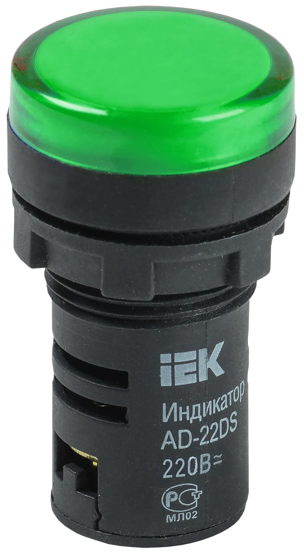 Лампа AD22DS(LED)матрица d=22мм зеленый 110В AC/DC IEK