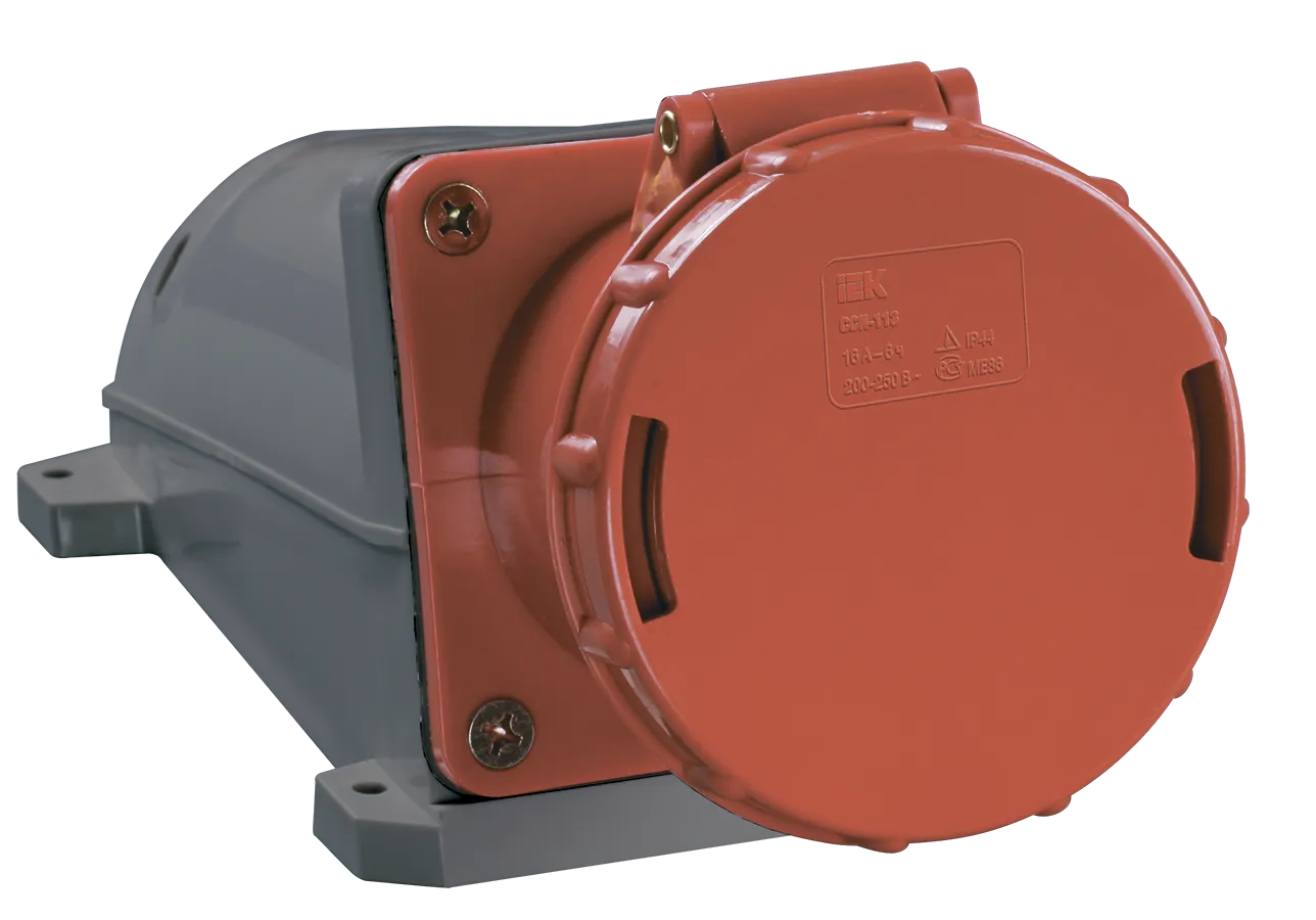 Розетка стационарная ССИ-135 3Р+РЕ+N 63А 380-415В IP54 IEK