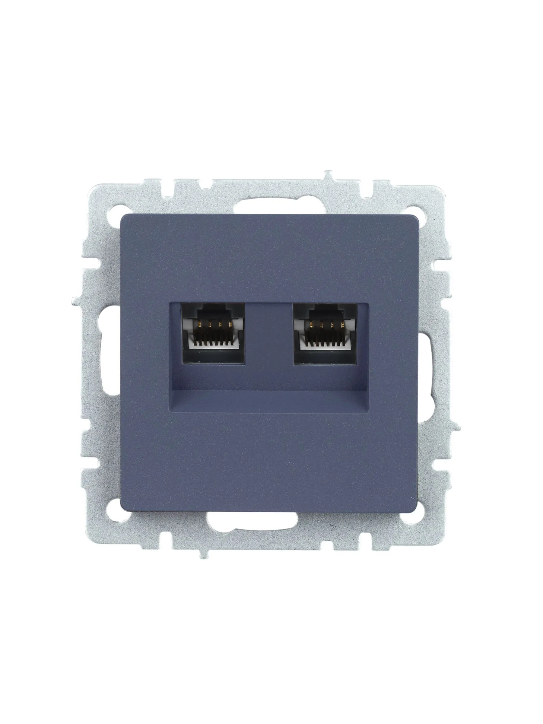 BRITE Розетка компьютерная двойная RJ45 кат.5E РК10-2-БрМ маренго IEK - Фото 6