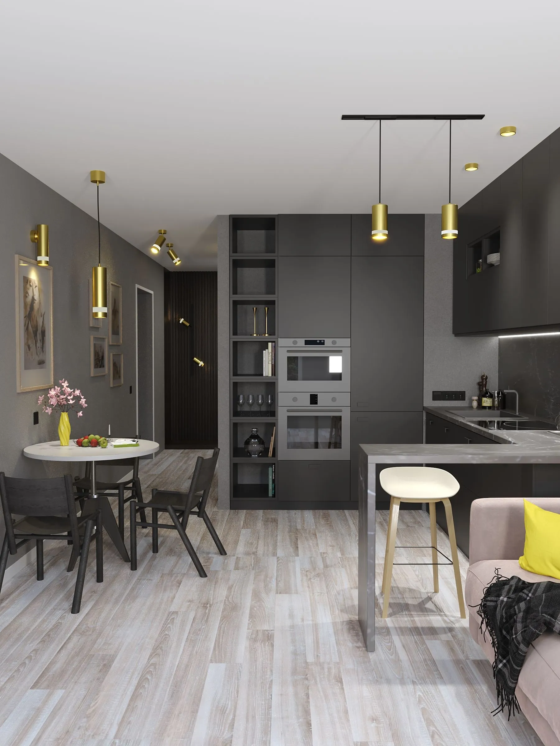 LIGHTING Светильник 4116 декоративный трековый поворотный под лампу GU10 золото IEK - Фото 5