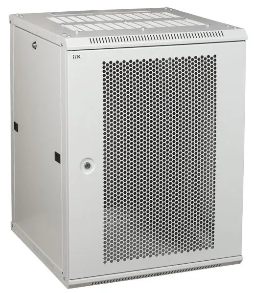 ITK Шкаф настенный LINEA W 15U 600х600мм дверь перфорированная RAL 7035