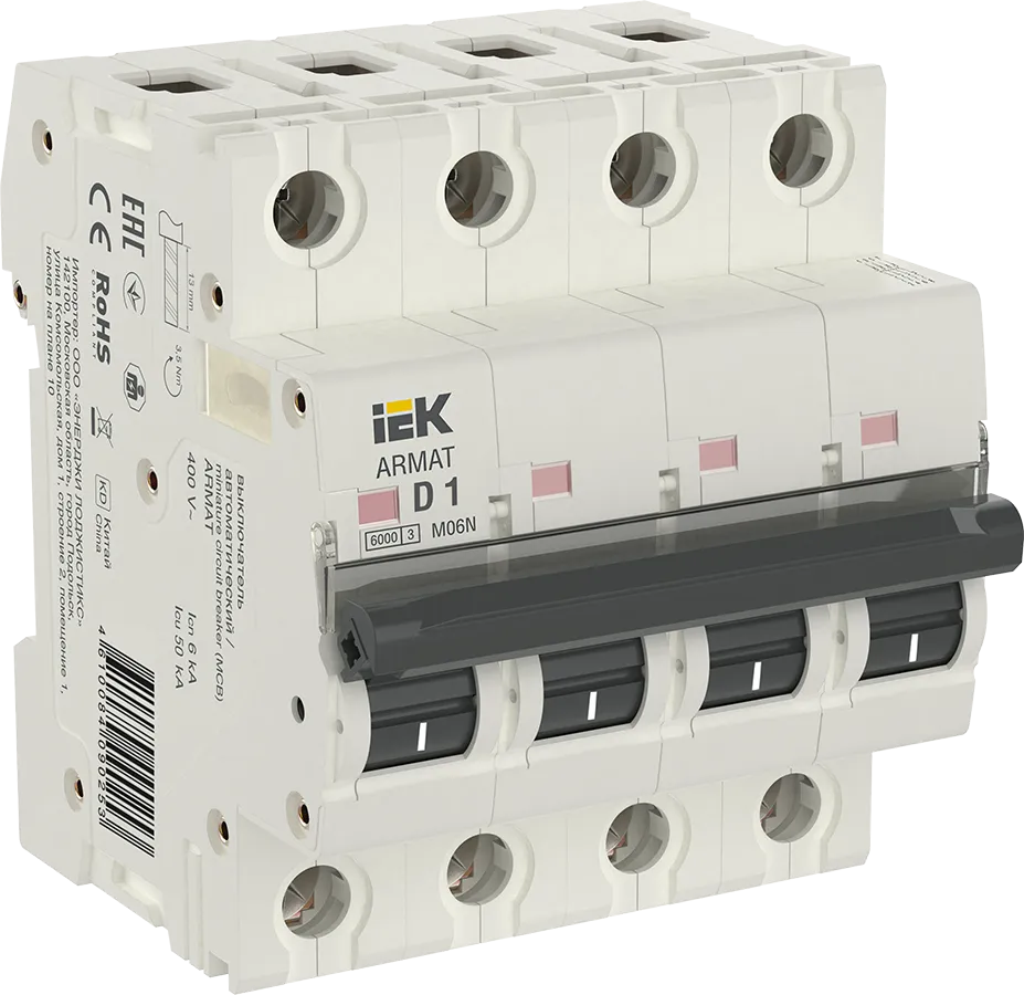 ARMAT Автоматический выключатель M06N 4P D 1А IEK