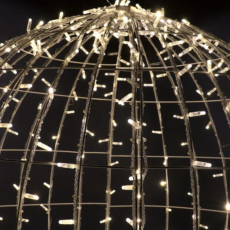 Шар светодиодный 230V, диаметр 120 см, 600 светодиодов,эффект мерцания, цвет теплый белый - Фото 2