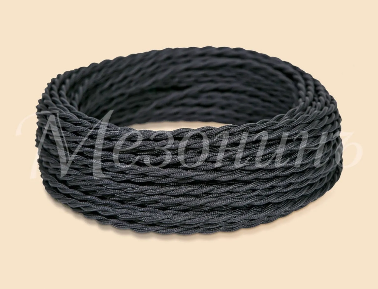 Провод монтажный витой ПВХ 2х1,5мм, цвет - черный (бухта 10м), ТМ "МЕЗОНИНЪ" GE70111-05 GE70111-05