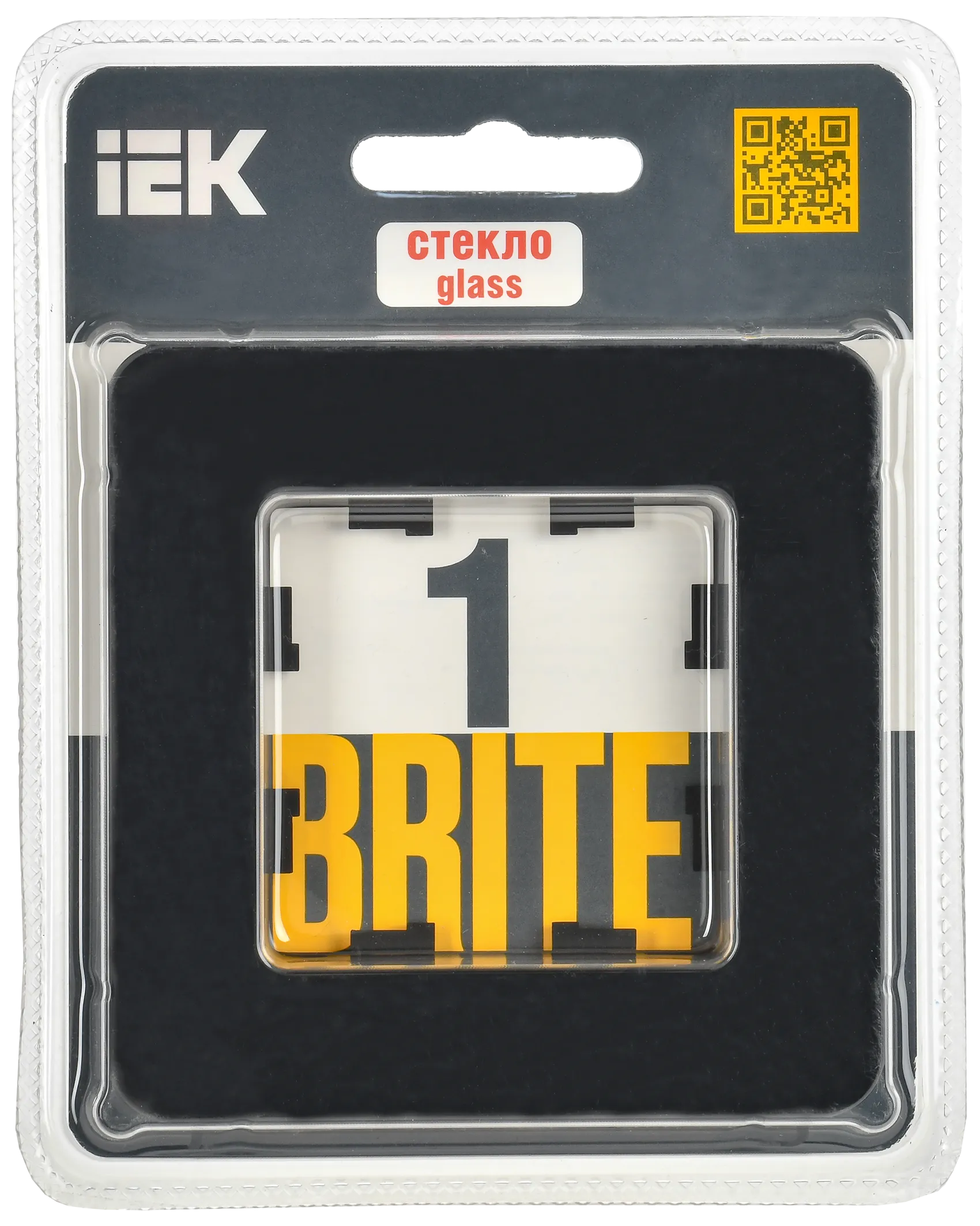 BRITE Рамка 1-местная РУ-1-2-Бр стекло черный RE IEK - Фото 2