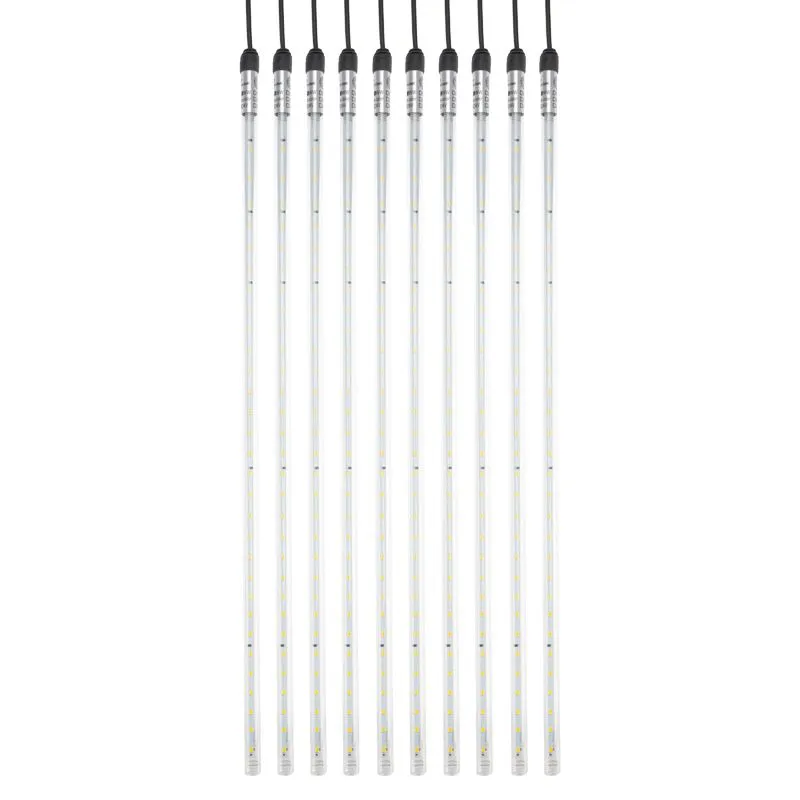 Гирлянда Тающие сосульки комплект 10 шт. х 50см, шаг 100см, 600 LED ТЕПЛЫЙ БЕЛЫЙ, черный каучук, IP67, 24В, соединяется NEON-NIGHT - Фото 3