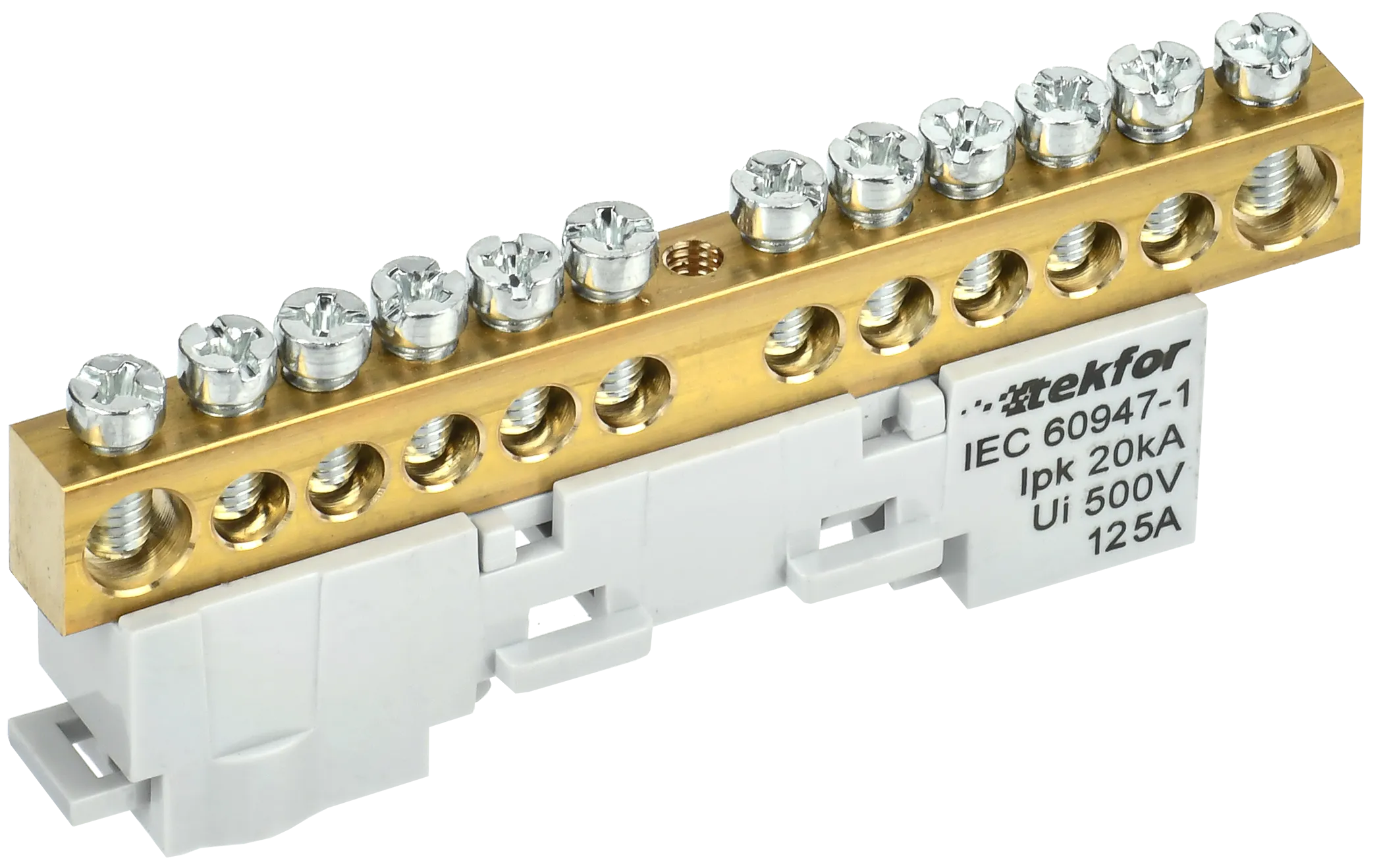 TEKFOR Шина L "фаза" неизолированная на универсальном держателе 8х12-12-Ср IEK