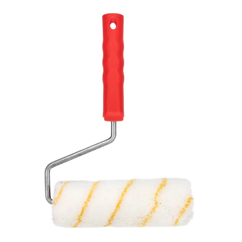 Валик полиамид белый с желтой полосой, ворс 11 мм, ширина ролика 180 мм, Ø 42 мм, бюгель 8 мм, серия «Мастер» REXANT - Фото 5