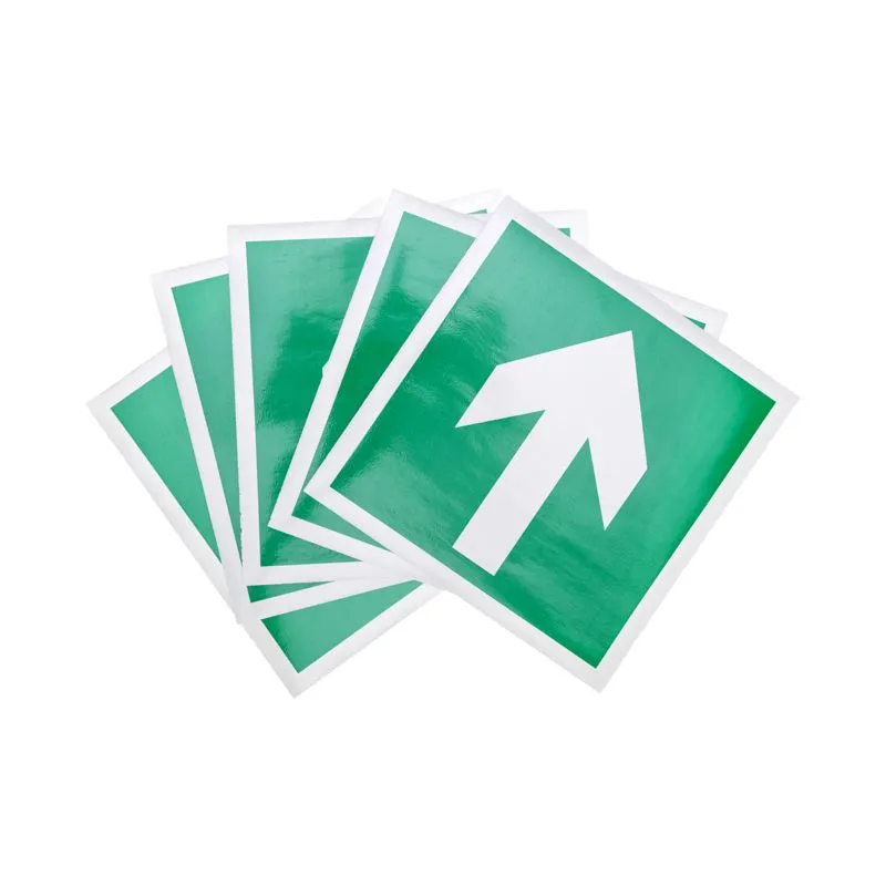 Наклейка эвакуационный знак "Направляющая стрелка"200*200 мм Rexant - Фото 2