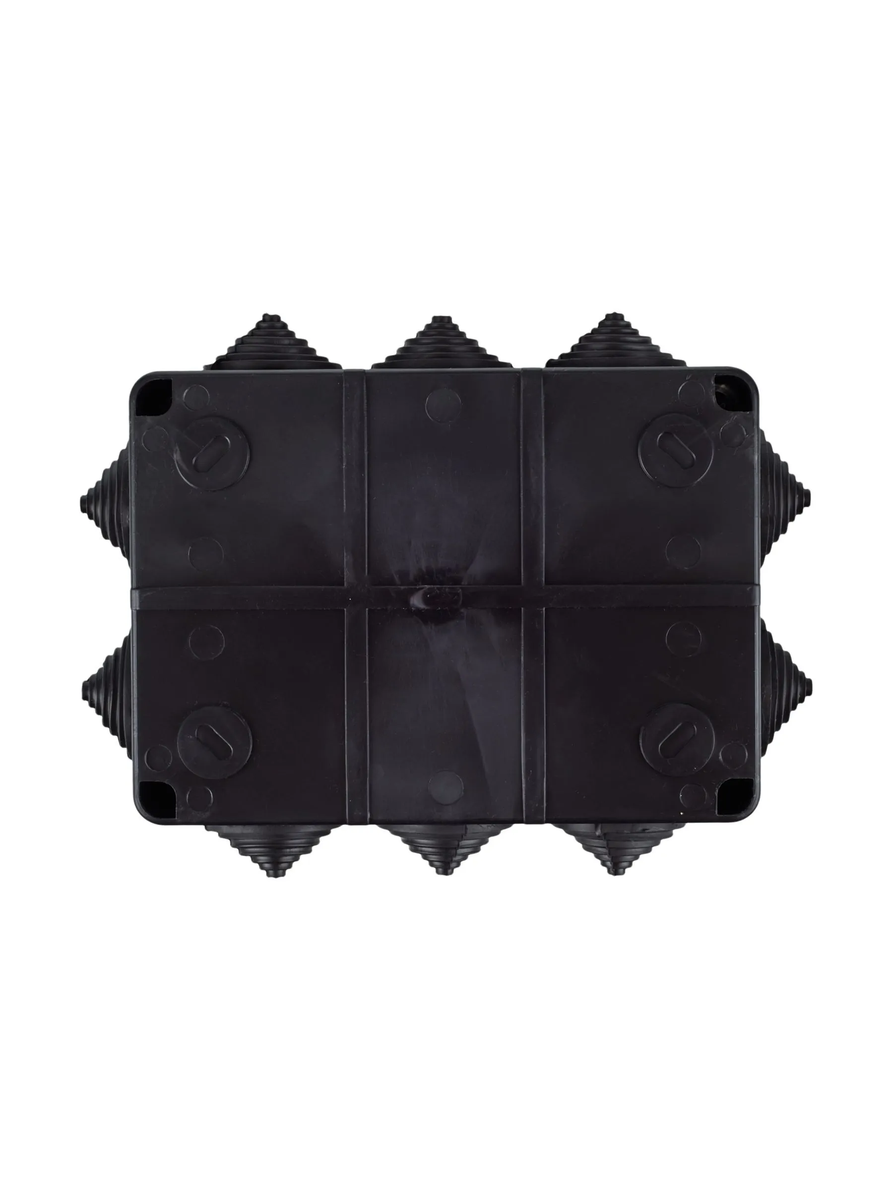 Коробка распаячная КМ41242 для открытой проводки безгалогенная (HF) 150х110х70мм IP55 10 гермовводов черная (RAL 9005) IEK - Фото 3