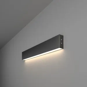 Светильник светодиодный линейный накладной односторонний 53см 10Вт 4200К черная шагрень 101-100-30-5 a042937