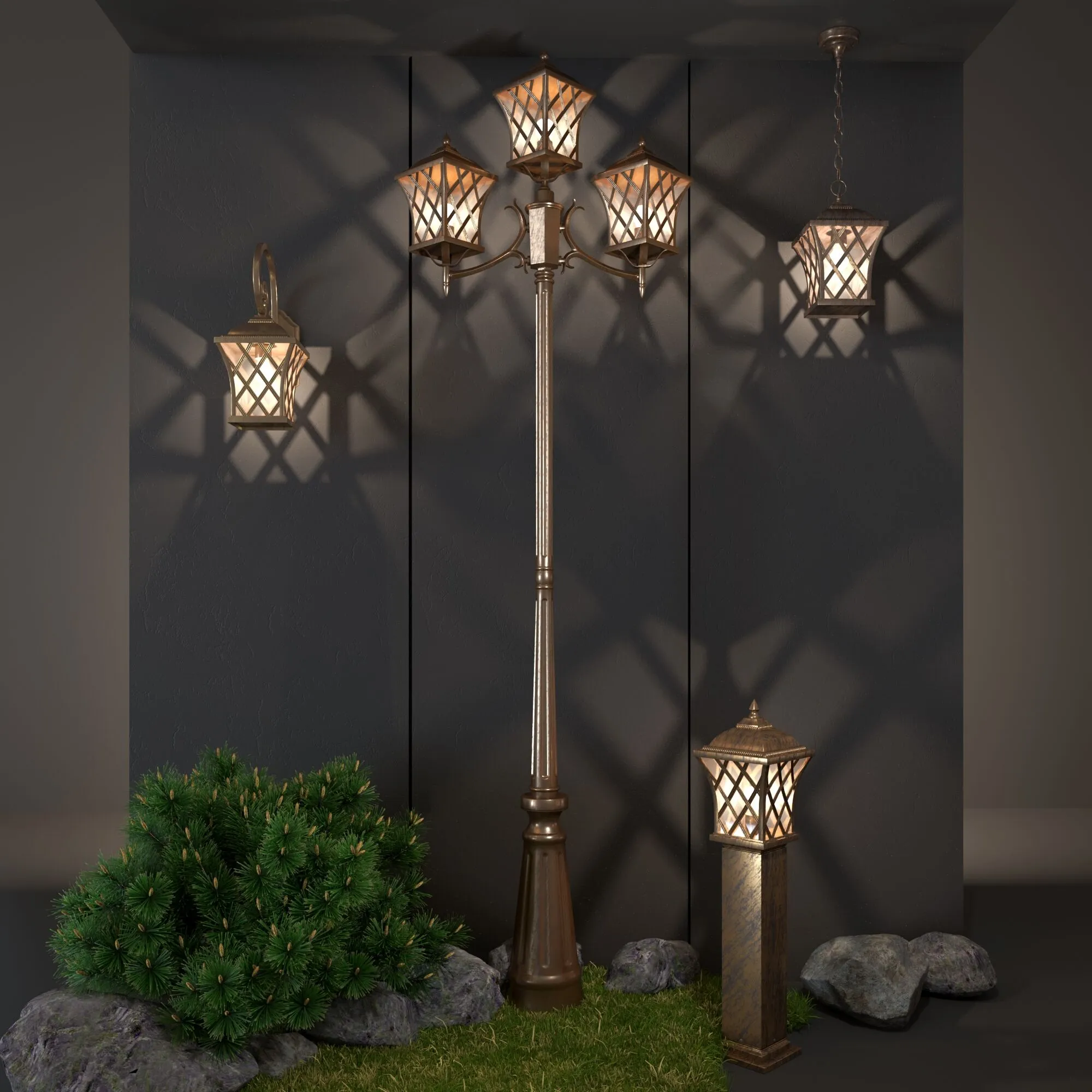 Светильник ландшафтный IP44 Cassiopeya F черное золото GL 1018F Elektrostandard - Фото 4