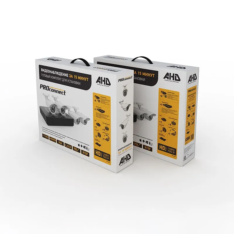 Комплект видеонаблюдения PROconnect, 4 наружные камеры AHD-M, без HDD - Фото 2