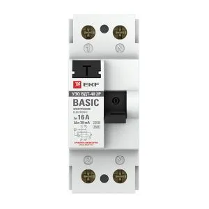 УЗО 2P 16А 30мА тип АС эл. Basic