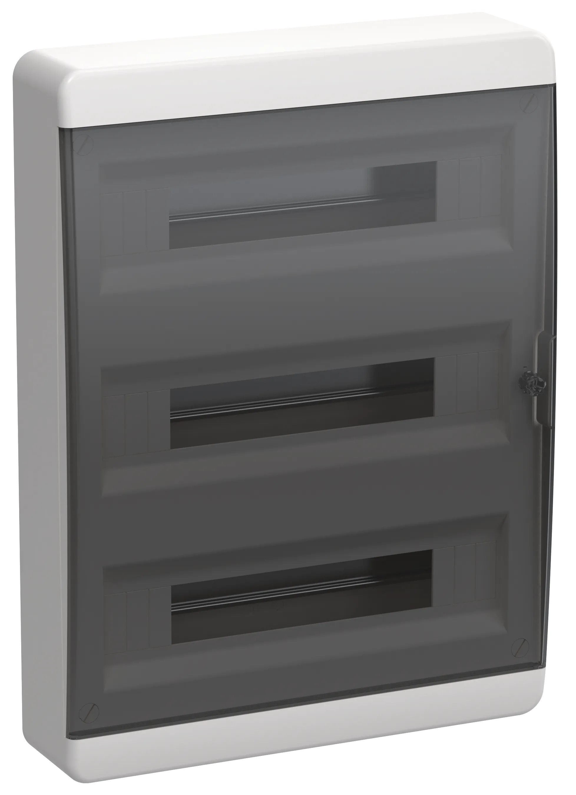 TEKFOR Корпус пластиковый ЩРН-П-54 IP41 черная прозрачная дверь IEK