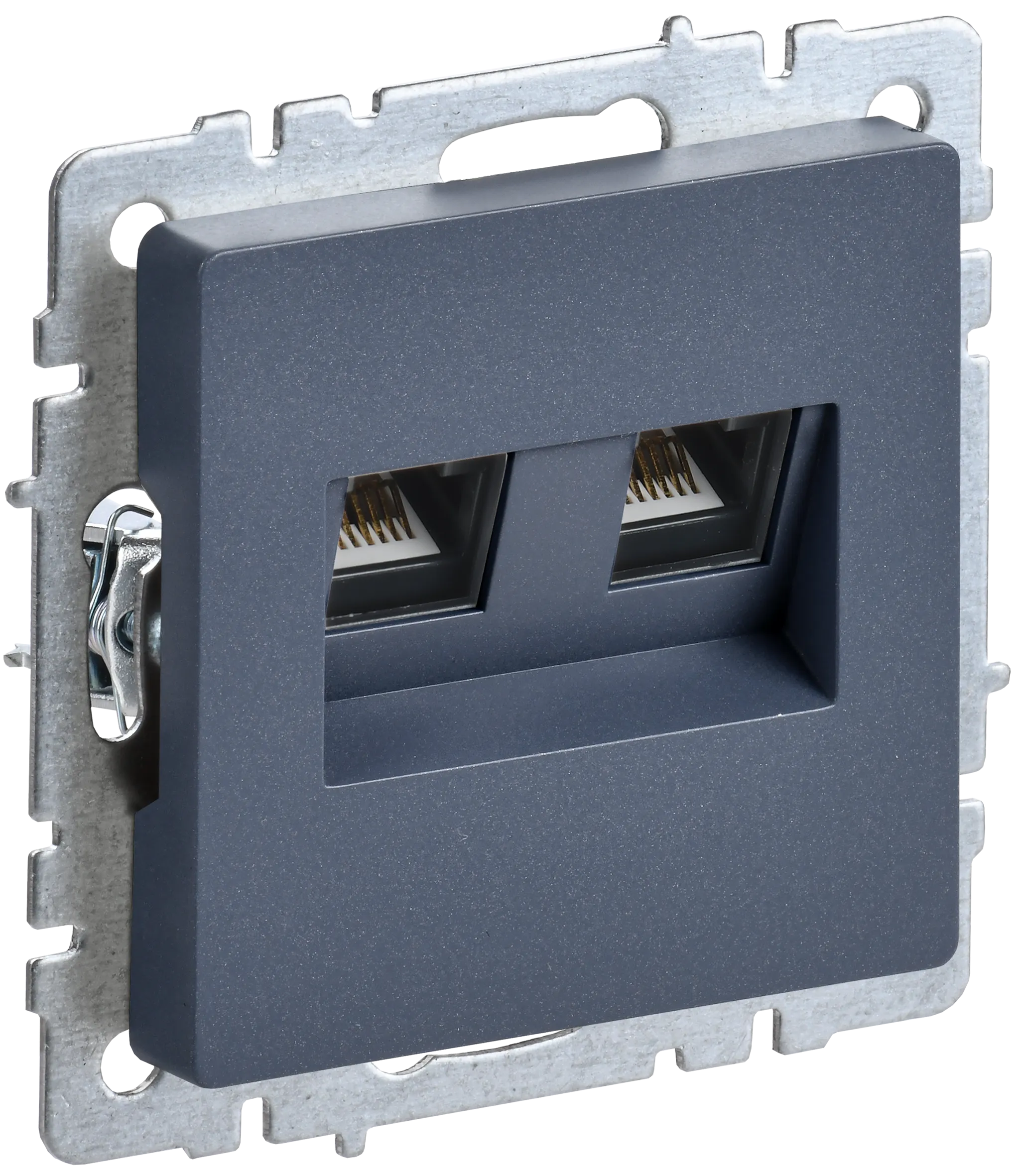 BRITE Розетка компьютерная двойная RJ45 кат.6 РК11-2-БрМ маренго IEK
