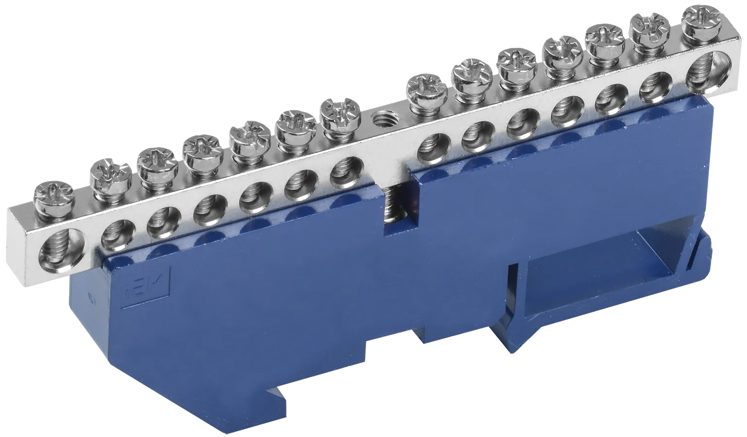 Шина N "ноль" на DIN-изоляторе с никелевым покрытием ШНИ-6х9-14-Д-С IEK