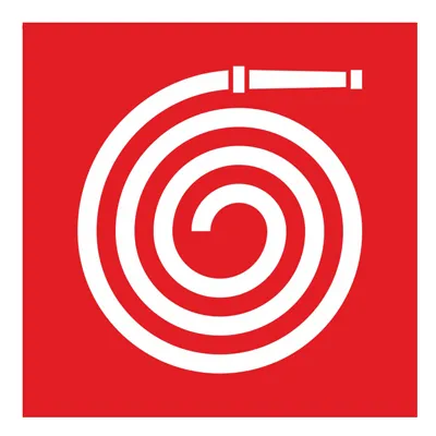 Знак наклейка F46 "Пожарный рукав" (200x200) EKF