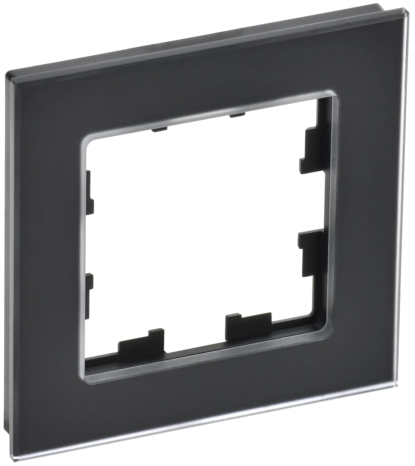 BRITE Рамка 1-местная РУ-1-2-Бр стекло черный матовый IEK