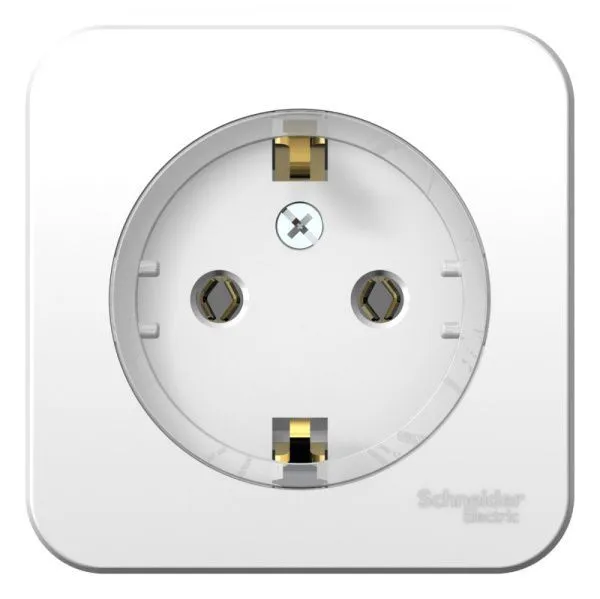 Розетка 1-м ОП Blanca 16А IP20 250В с заземл. без защ. шторок с изолир. пластиной (компакт) бел. SE BLNRA110111 - Фото 2