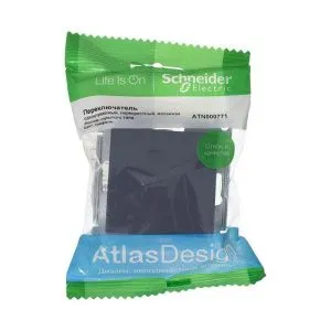 Переключатель перекрестный 1-кл. СП AtlasDesign 10А IP20 (сх. 7) 10AX механизм грифель SE ATN000771 1240424