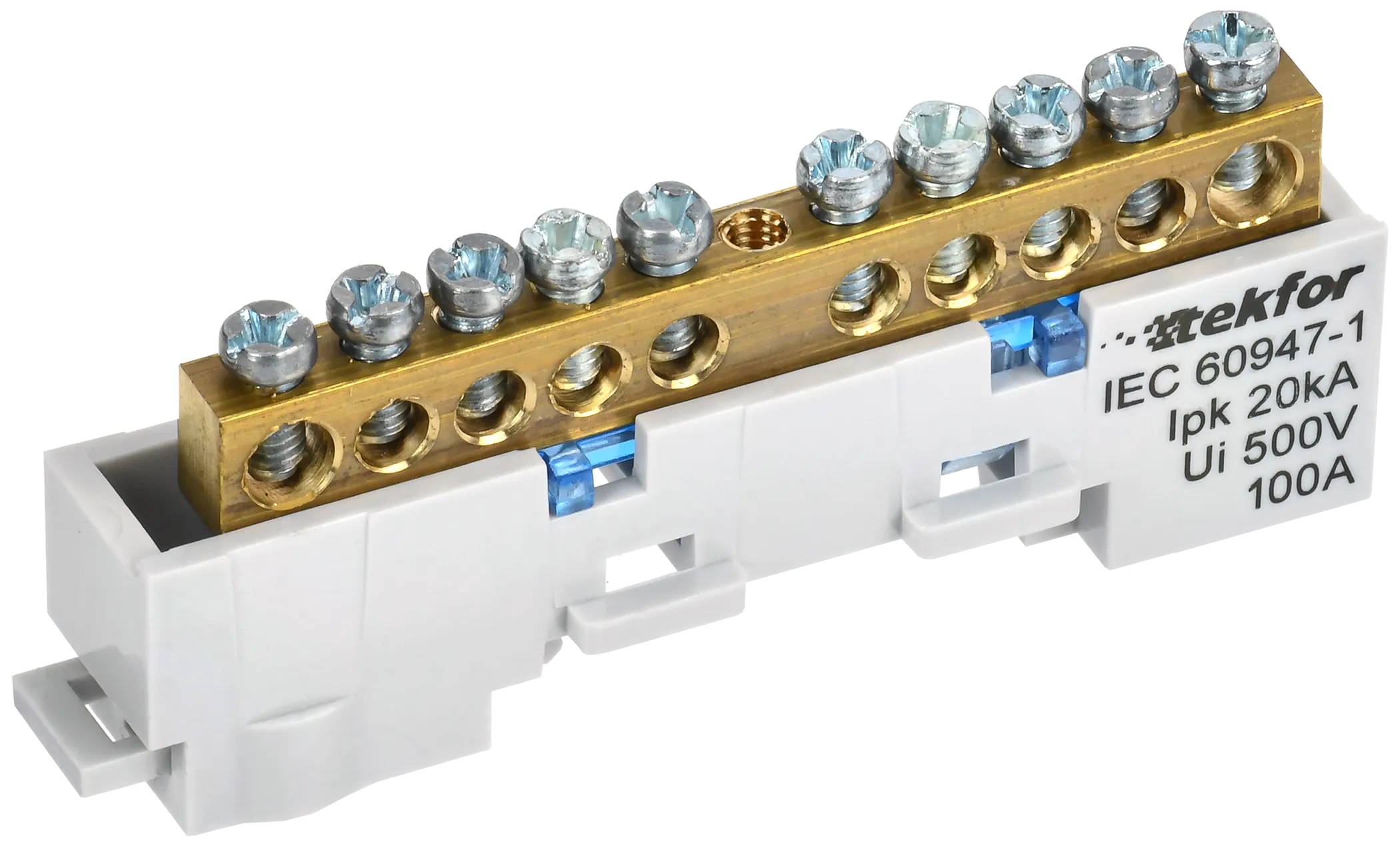 TEKFOR Шина N "ноль" неизолированная на универсальном держателе 6х9-10-С IEK