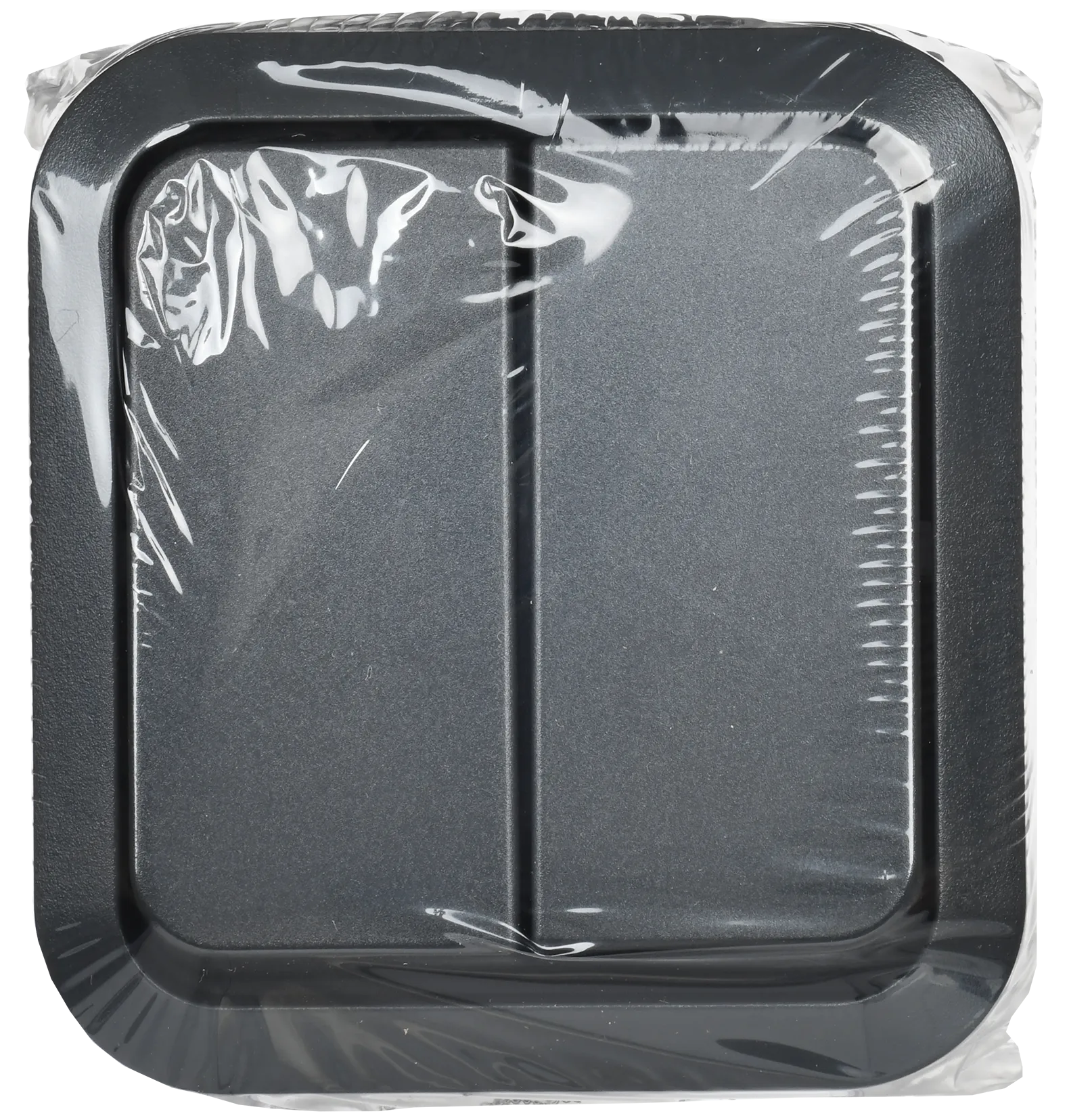 TORS Выключатель двухклавишный 10А IP55 TS105 графит IEK - Фото 2